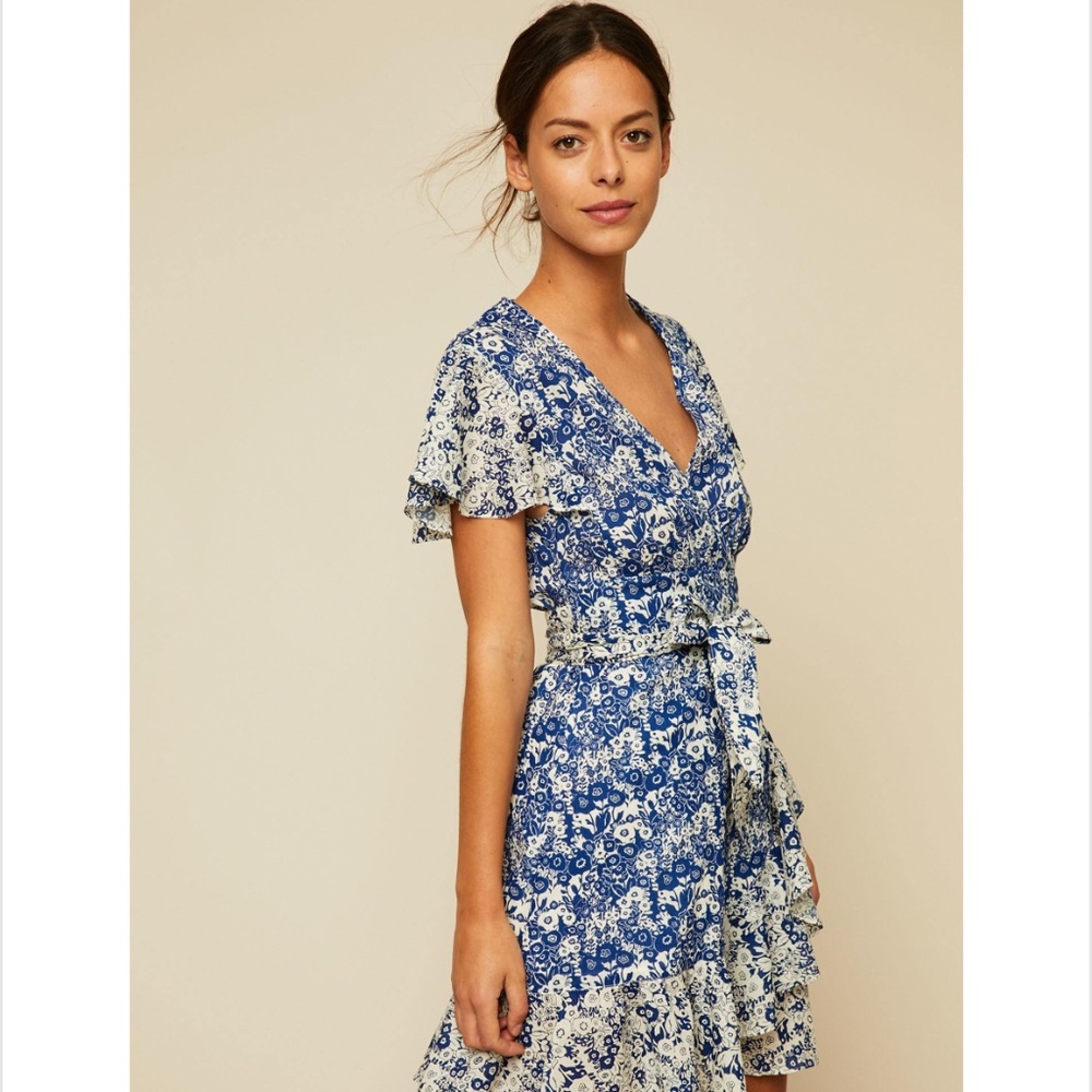 Ba&sh Blue Wrap dress
